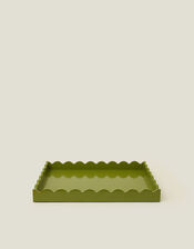 Large Scallop Wooden Tray, , large