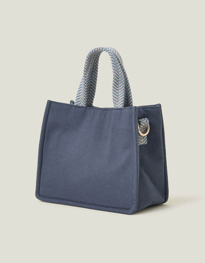 Mini Floral Embroidered Cotton Handbag, , large