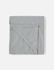 Plain Super-Soft Blanket Scarf Grey, , large