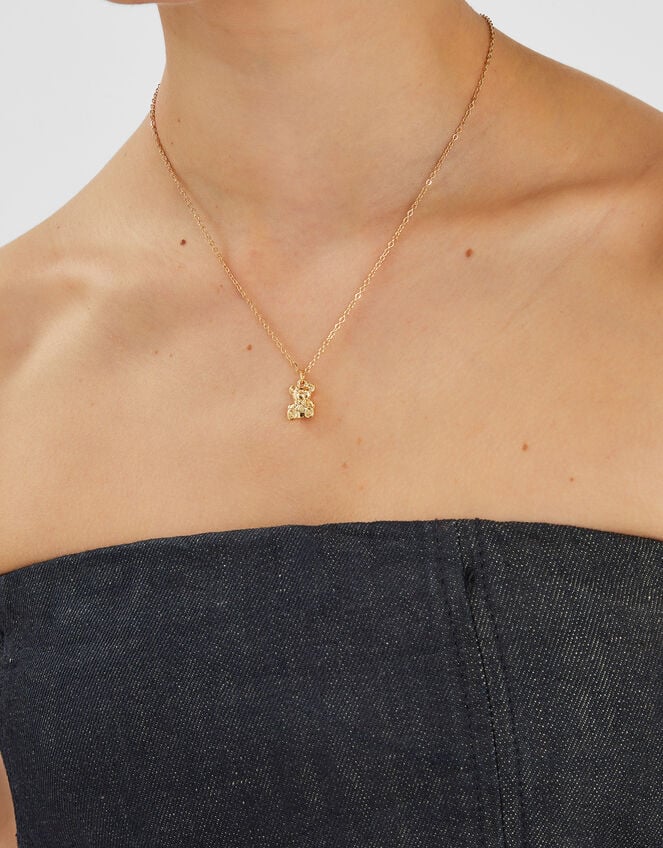 Teddy Bear Pendant Necklace, , large