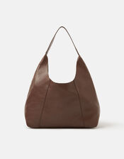 Slouchy Leather Shoulder Bag, , large