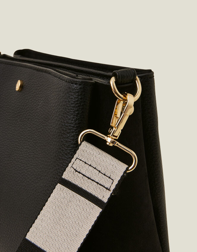 Webbing Strap Cross-Body Bag, Black (BLACK), large