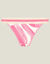 Squiggle Print Bikini Bottoms, Pink (PINK), large
