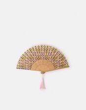 Tile Print Foldable Fan, , large