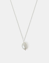 Sterling Silver Pearl Pendant Necklace, , large