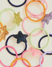 18-Pack Girls Star Hair Bands, BRIGHTS MULTI, large