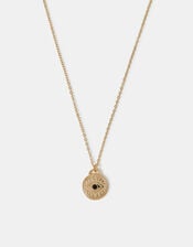 Evil Eye Coin Pendant Necklace, , large