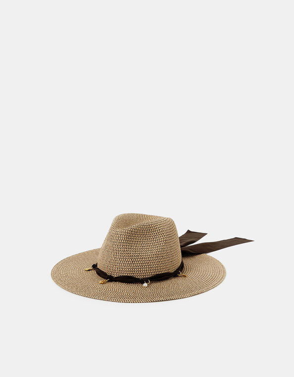 Charm Trim Fedora Hat, , large