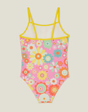 Girls Boho Floral Swimsuit , Pink (PINK), large
