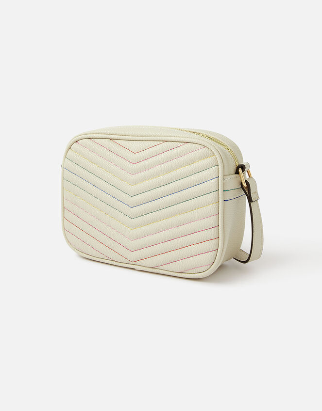 Quilted Chevron Cross-Body Bag, , large