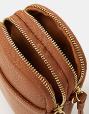 Double Pouch Phone Bag, Tan (TAN), large