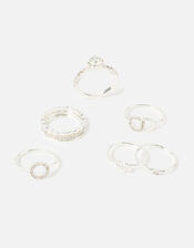Circle Rings 8 Pack, White (CRYSTAL), large
