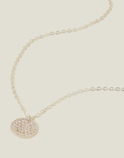 Sterling Silver-Plated Pendant Necklace, , large