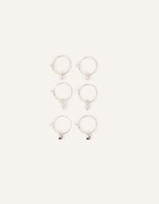 Simple Charm Hoops Set of Three , , large