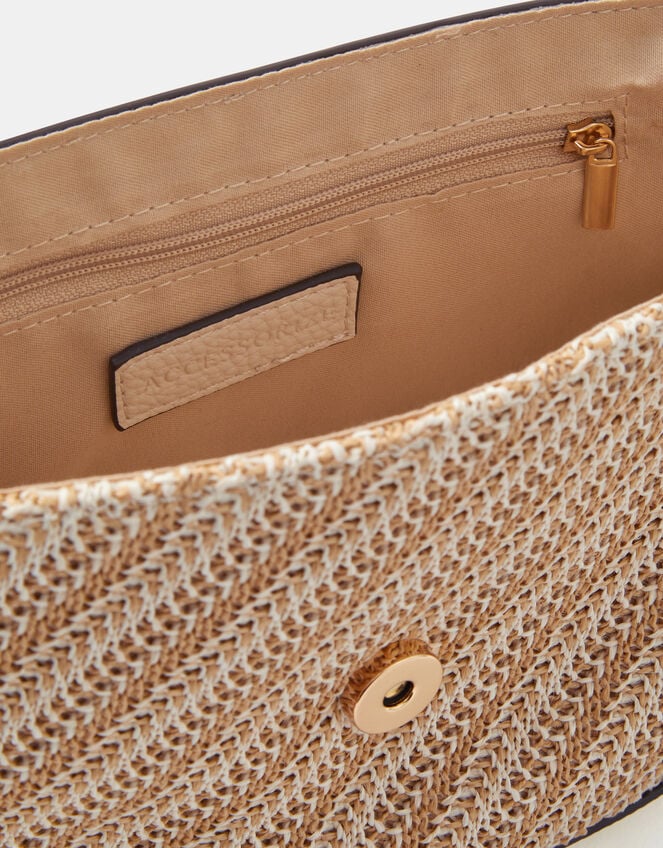 Woven Crossbody Bag, Cream (CREAM), large