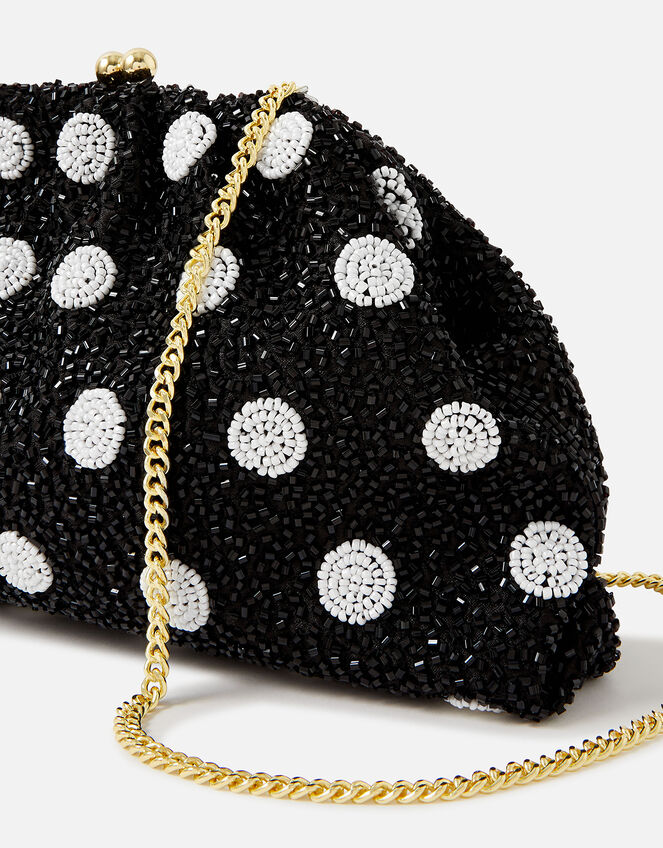 Polka Dot Beaded Clutch, , large
