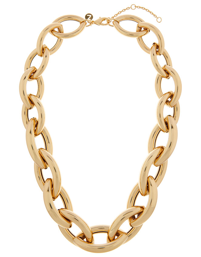 Gold-Plated Extra Chunky Chain Necklace, , large