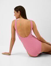 Stripe Crinkle Textured Swimsuit, Multi (BRIGHTS MULTI), large