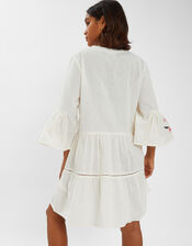 Jasmine Embroidered Smock Dress, White (WHITE), large