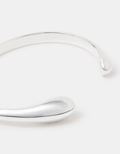 Sterling Silver-Plated Open Cuff Bracelet, , large