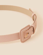 Square Buckle Belt, Nude (NUDE), large