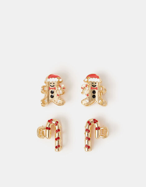 4-Pack Mini Christmas Claw Clips, , large