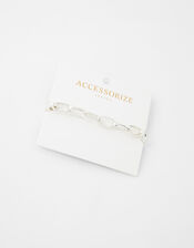 Simple Medium Chain Bracelet, Silver (SILVER), large