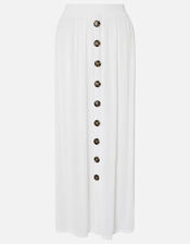 Button Down Skirt in LENZING™ ECOVERO™, White (WHITE), large