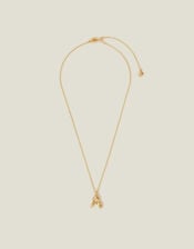 14ct Gold-Plated Molten Initial Pendant Necklace, Gold (GOLD), large