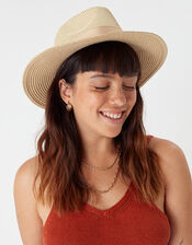 Kitty Colour Block Fedora Hat, , large