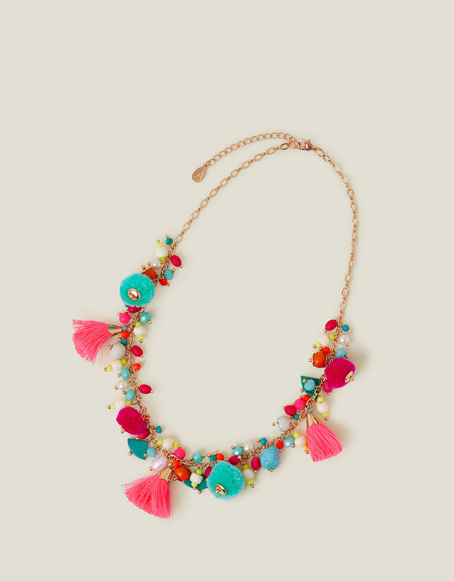 Pom-Pom Statement Necklace, , large