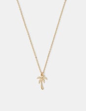 Palm Tree Pendant Necklace, , large