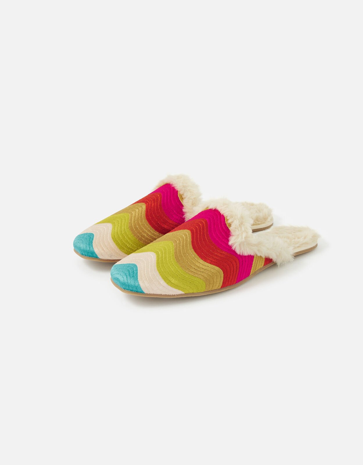 Rainbow paw slippers top