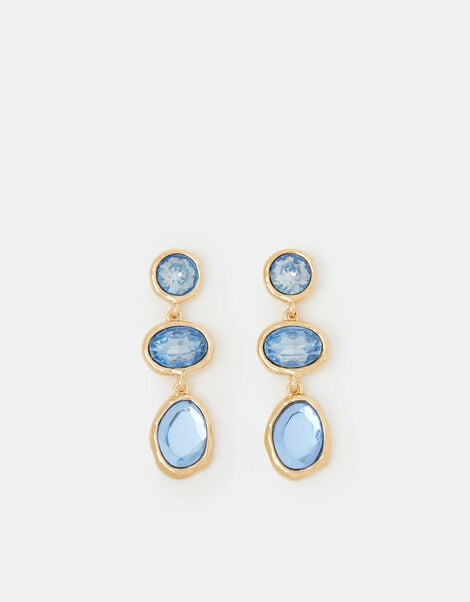 Triple Gem Drop Earrings, , large