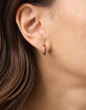 5-Pack Gemstone Stud & Hoop Earrings, Black (BLACK), large