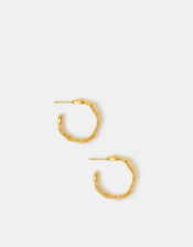 Stainless Steel Molten Hoop Earrings, , large