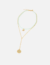 Celestial Layered Lariat Pendant Necklace , , large