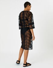 Beach Lace Kimono, Black (BLACK), large