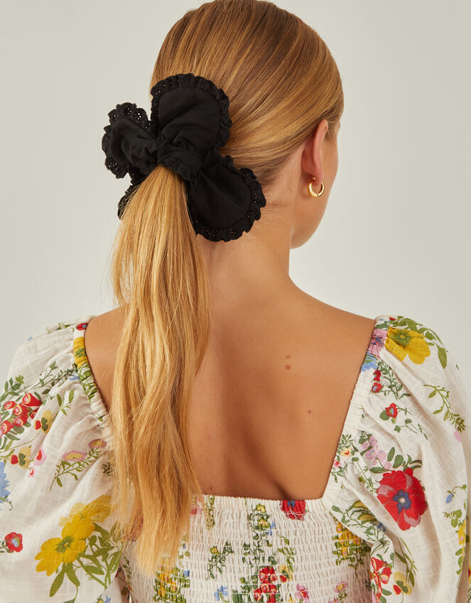 Oversized Flower Hair Scrunchie, , large