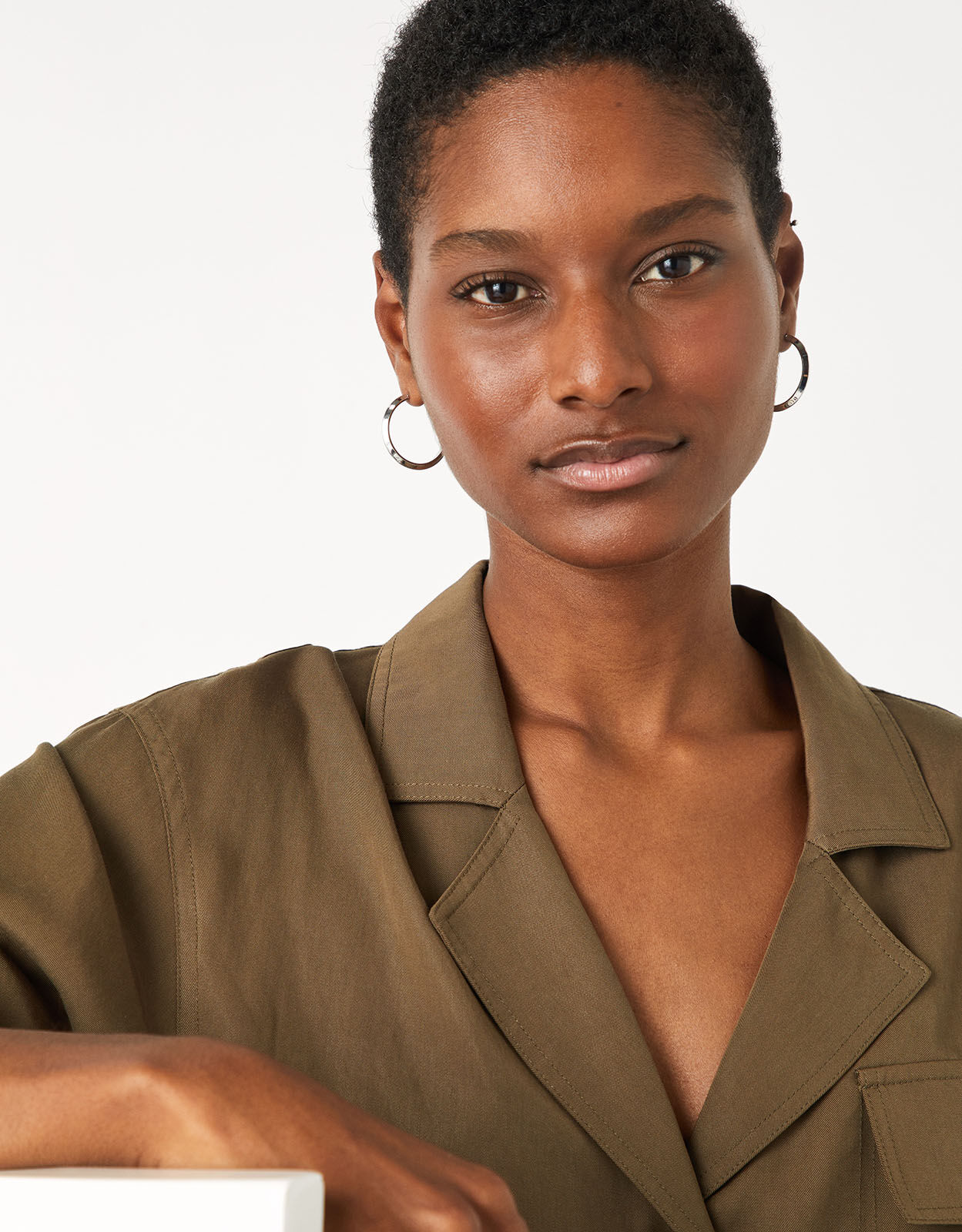 Flat edge online hoop earrings