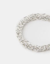 Cluster Link Chain Bracelet, Silver (SILVER), large