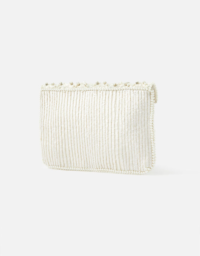Pearl Beaded Clutch Bag, , large