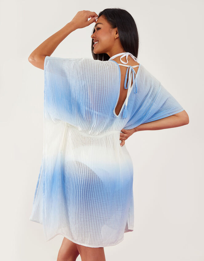 Ombre Pleated Kaftan, Blue (BLUE), large