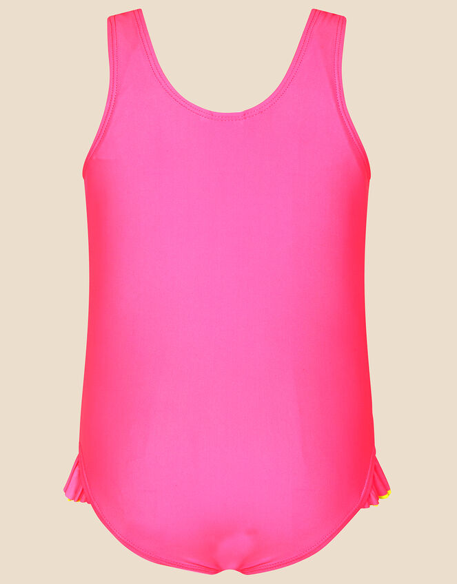Girls Pineapple Swimsuit with Recycled Polyester, Pink (PINK), large