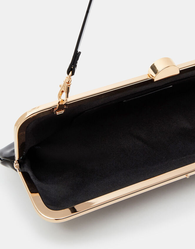 Clip Frame Clutch Bag, Black (BLACK), large
