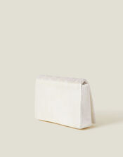 Bridal Pearl Heart Clutch Bag, , large