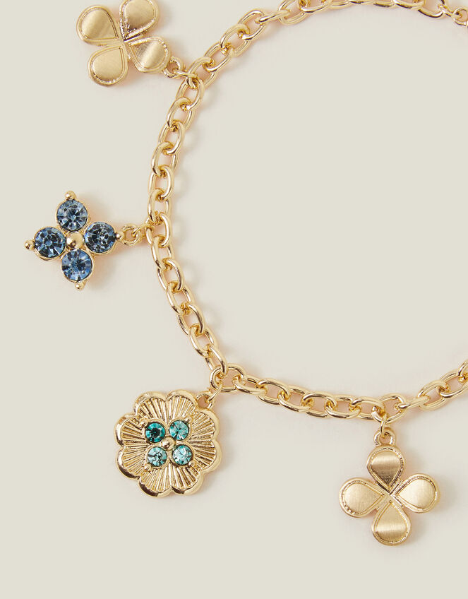 Clover Charm Bracelet Gold, , large