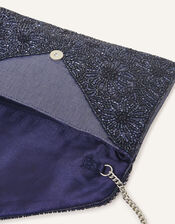 Embellished Classic Clutch Bag, Blue (NAVY), large