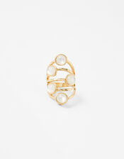Estella Pearly Stone Ring, Cream (CREAM), large
