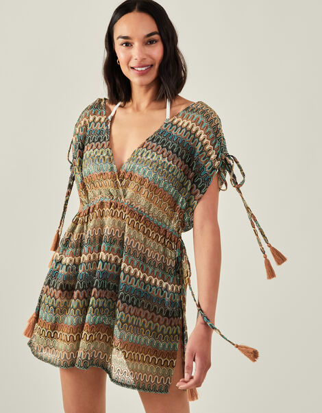 Crochet Kaftan, Natural (NATURAL), large